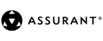 Assurant logo featuring black circle with checkmark symbol and company name in sans-serif font.